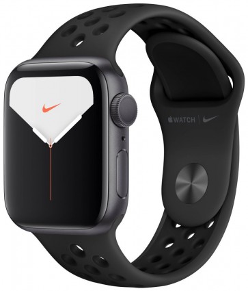 Apple Watch Nike Series 5 GPS, 40mm Space Grey Aluminium Case with Anthracite/Black Nike Sport Band mx3t2hc/a
