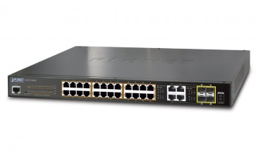 PLANET GS-4210-24PL4C PoE switch L2/L4, 28x 1000Base-T, 4x SFP, Web/SNMPv3, ext 10Mb/s, 802.3at-440W GS-4210-24PL4C