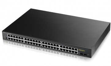 ZyXEL GS1900-48HP/50-port Gigabit Web Smart switch: 48x Gigabit metal + 2x SFP, IPv6, PoE 802.3at (High Power, 30W) GS1900-48HP-EU0101F
