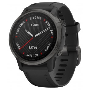 GARMIN GPS chytré hodinky fenix6S Sapphire, Gray/Black Band (MAP/Music) 010-02159-25