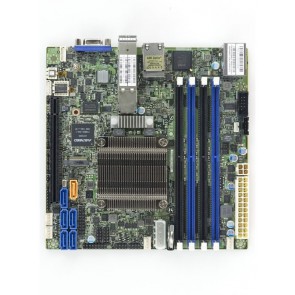 SUPERMICRO mini-ITX MB Xeon D-1541 (8-core), 4x DDR4 ECC RDIMM,6xSATA3.0, 1x PCI-E 3.0 x16, 2x10GbE RJ45,2x1GbE,IPMI MBD-X10SDV-8C-TLN4F-O