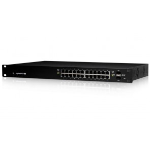 UBNT Edge Switch 24-port Gigabit Ethernet, 2x SFP, PoE 24V, PoE 802.3af/at, 500W ES-24-500W