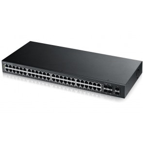 ZyXEL GS2210-48, 50-port Managed L2+ Gigabit Ethernet switch, 44 x 1G RJ45 + 4 x 1G combo + 2 x SFP, IPv6 GS2210-48-EU0101F