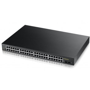 ZyXEL GS1900-48HP/50-port Gigabit Web Smart switch: 48x Gigabit metal + 2x SFP, IPv6, PoE 802.3at (High Power, 30W) GS1900-48HP-EU0101F